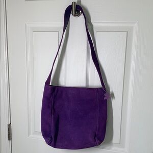Newport News suede purple shoulder bag NWOT